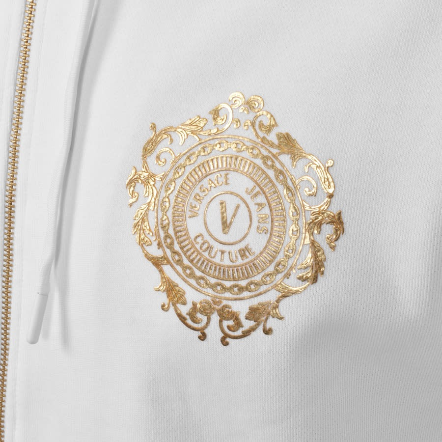 Alternative Image for ProductVersace Jeans Couture Full Zip Logo Hoodie White3
